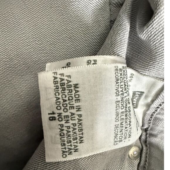 Levis 542 Skinny Jeans Women's 16 Grey  Zippered Front Pockets Riveted Stretch - Picture 11 of 11